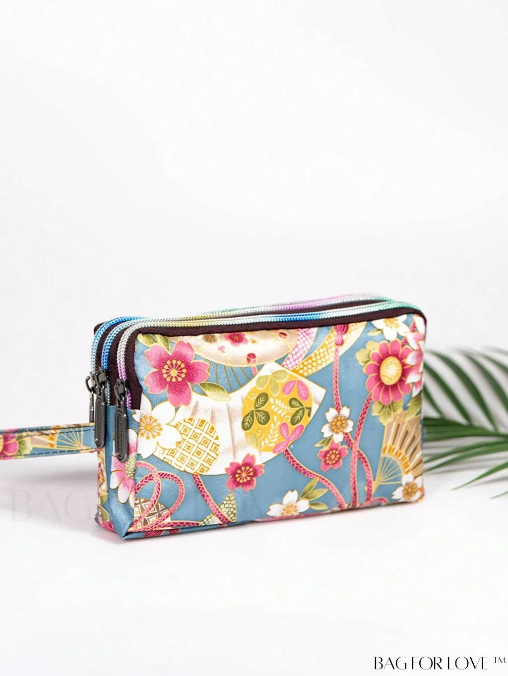 BagForLove - Stylish Floral Print Long Wallet: Waterproof, Zippered & Spacious Coin Purse