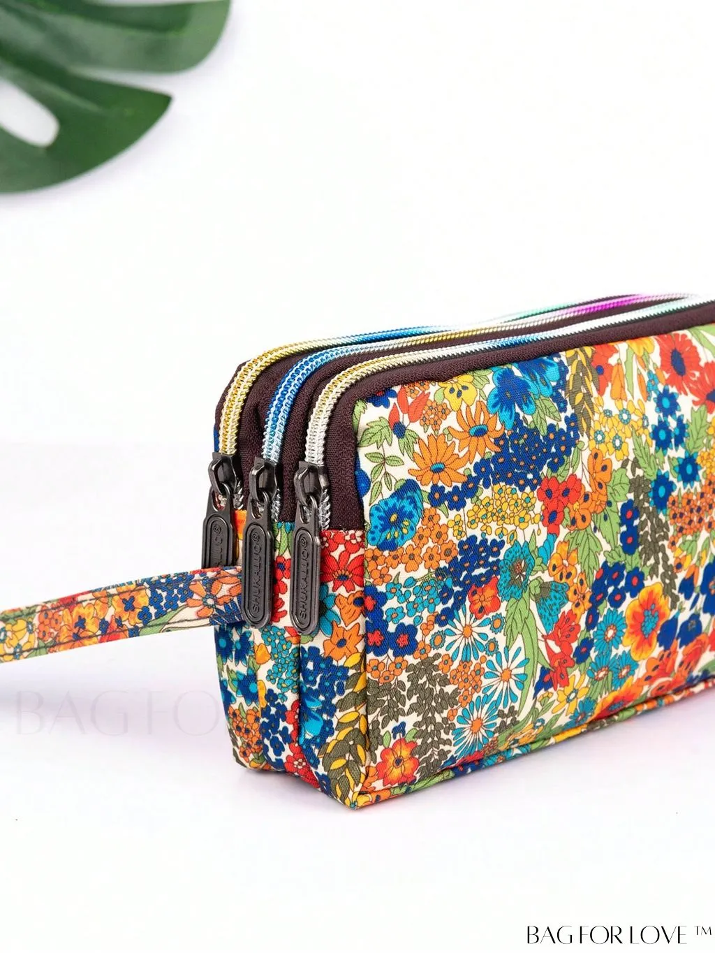 BagForLove - Stylish Floral Print Long Wallet: Waterproof, Zippered & Spacious Coin Purse