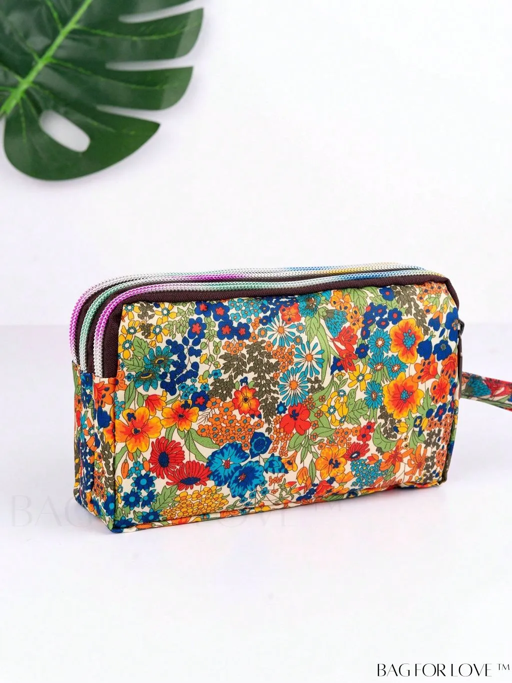 BagForLove - Stylish Floral Print Long Wallet: Waterproof, Zippered & Spacious Coin Purse