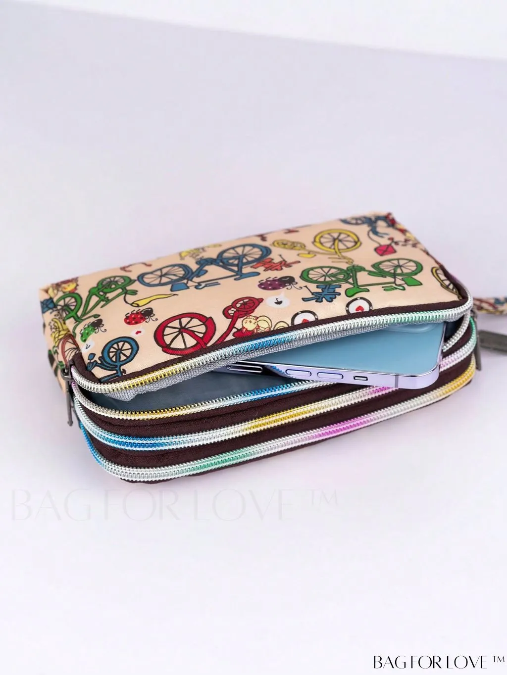 BagForLove - Stylish Floral Print Long Wallet: Waterproof, Zippered & Spacious Coin Purse