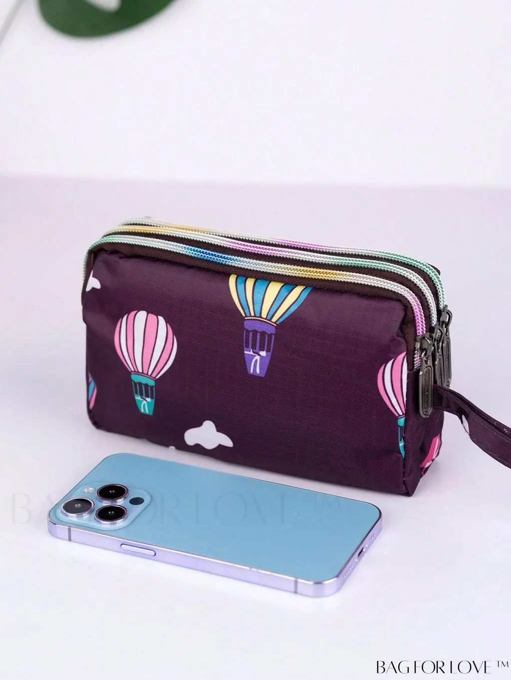 BagForLove - Stylish Floral Print Long Wallet: Waterproof, Zippered & Spacious Coin Purse