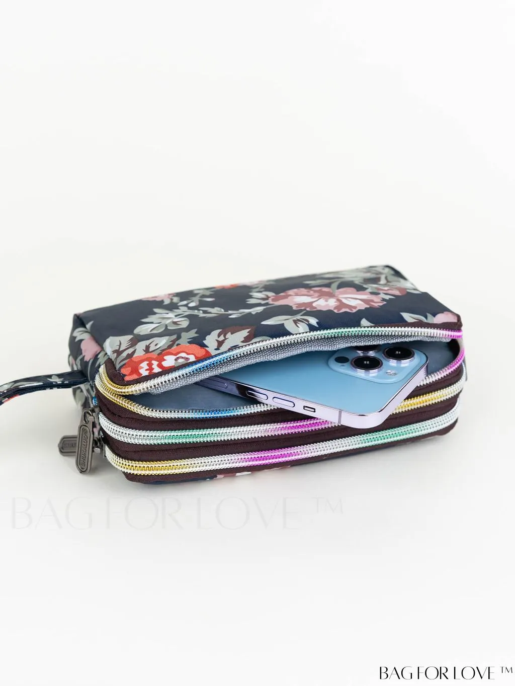 BagForLove - Stylish Floral Print Long Wallet: Waterproof, Zippered & Spacious Coin Purse