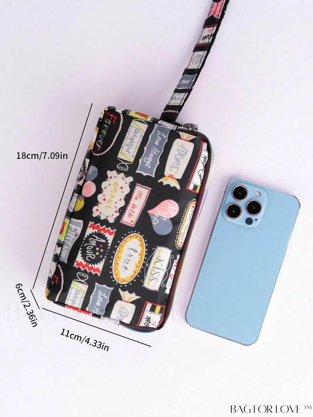 BagForLove - Stylish Floral Print Long Wallet: Waterproof, Zippered & Spacious Coin Purse