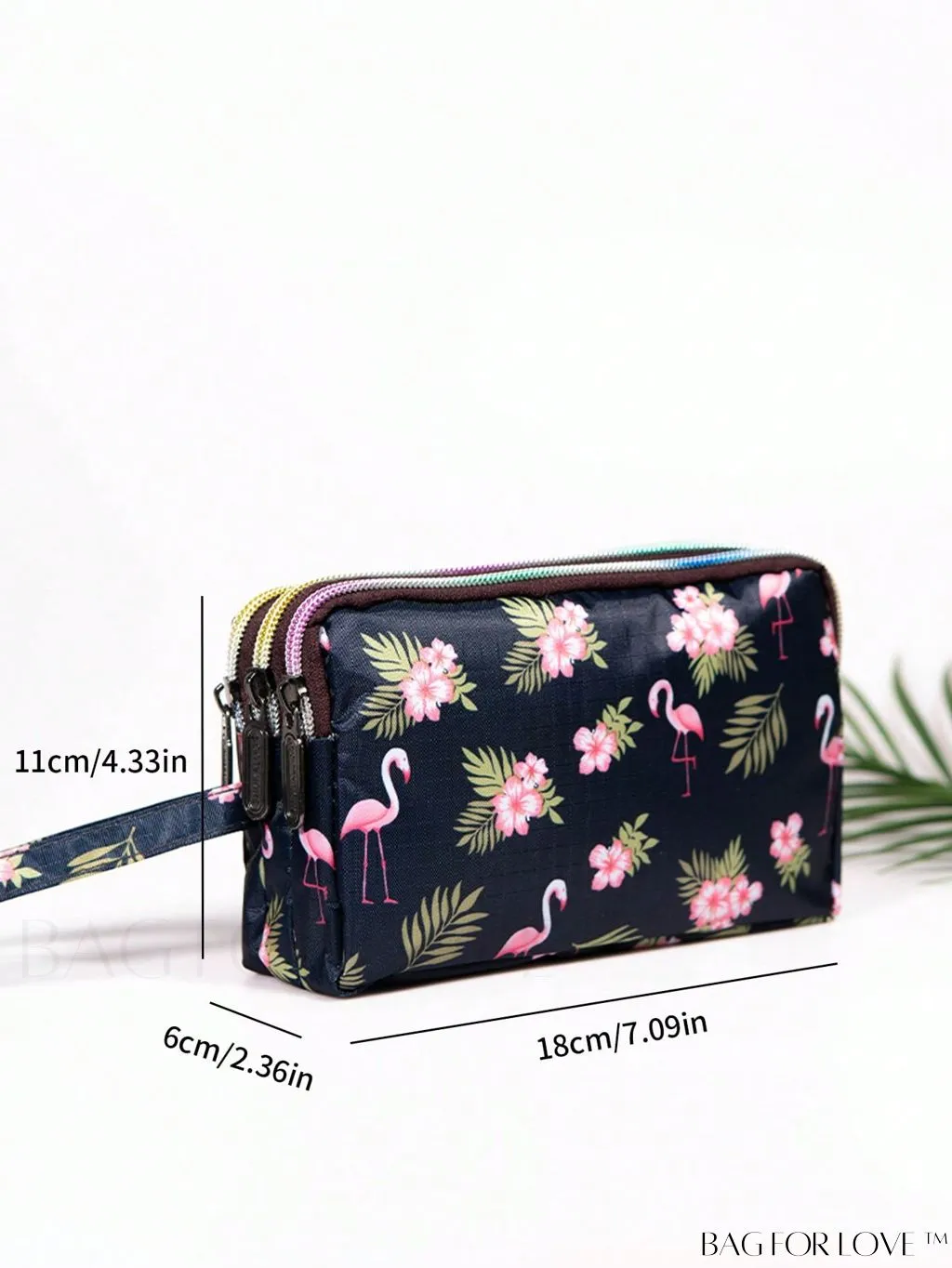 BagForLove - Stylish Floral Print Long Wallet: Waterproof, Zippered & Spacious Coin Purse