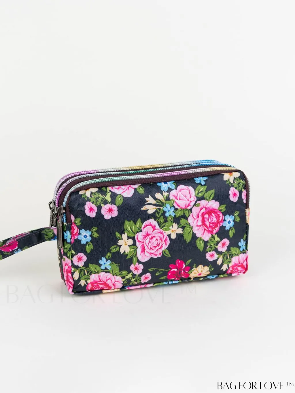 BagForLove - Stylish Floral Print Long Wallet: Waterproof, Zippered & Spacious Coin Purse
