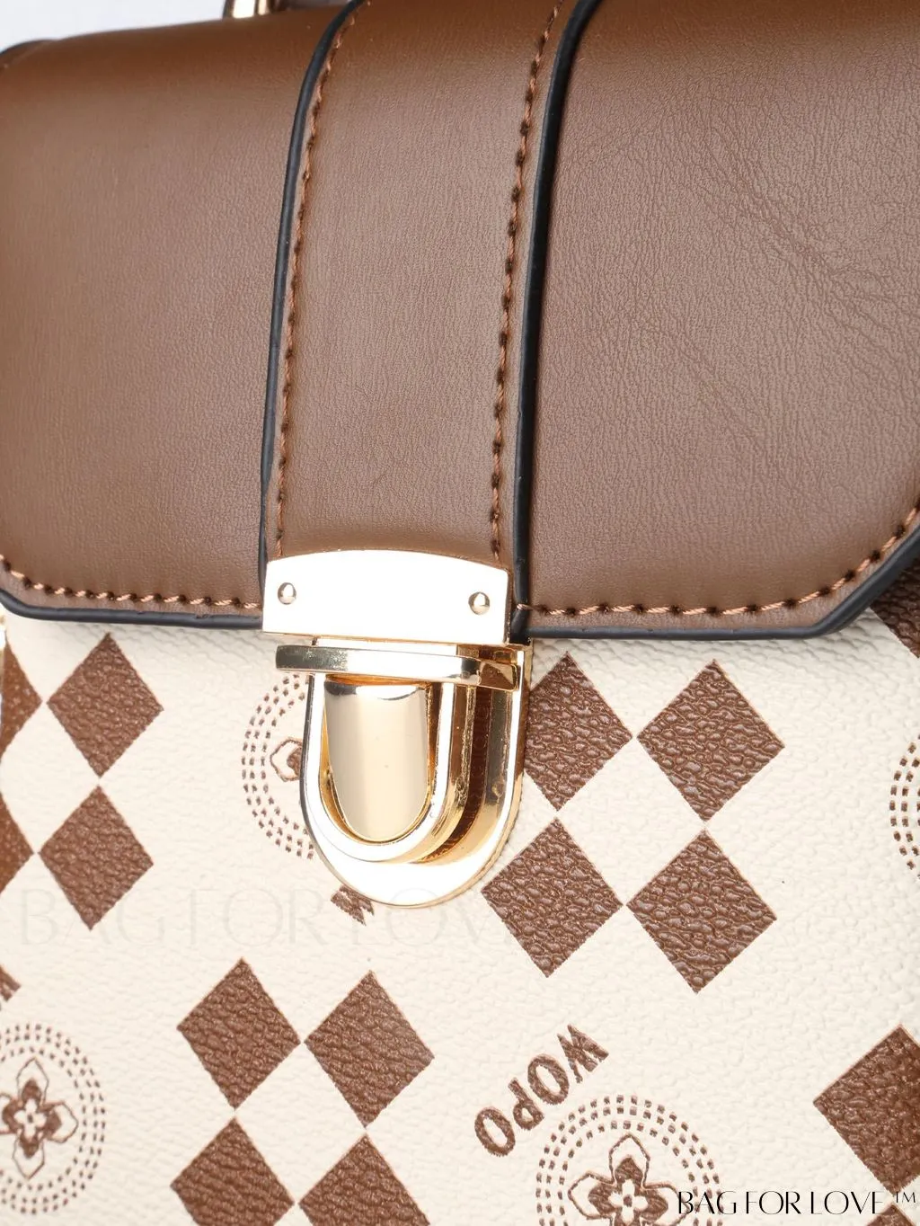 BagForLove - Stylish Rhombus Print Mini Flip Phone Bag