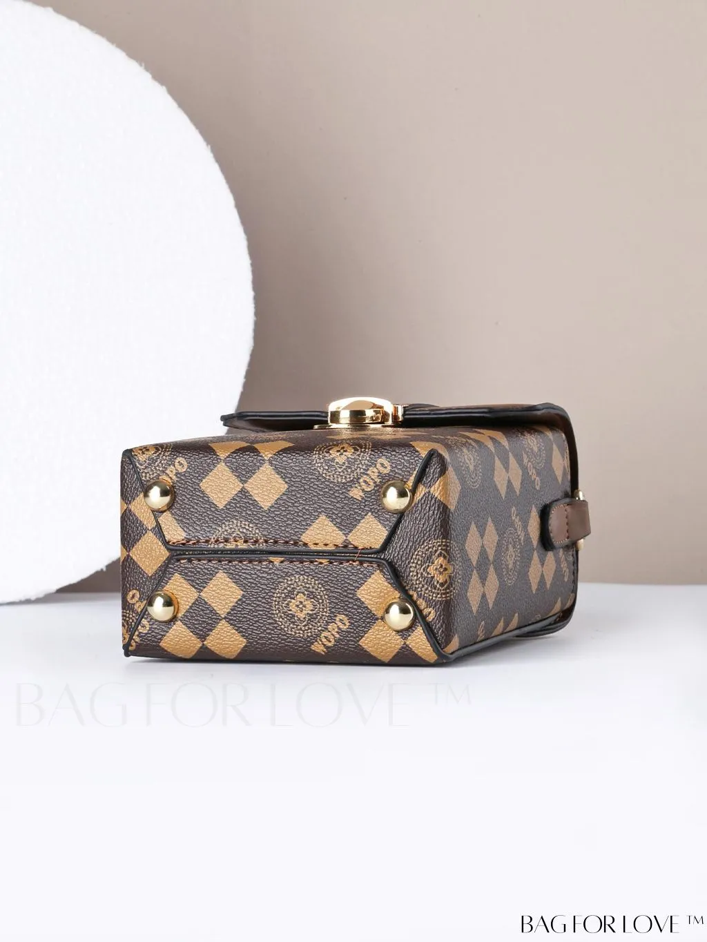 BagForLove - Stylish Rhombus Print Mini Flip Phone Bag