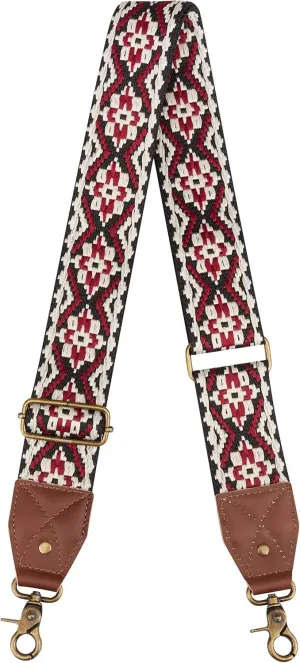 BAKKO Crossbody Strap Full Grain Leather Ends Brass Metal Hardware 2" Wide Replacement Shoulder Strap