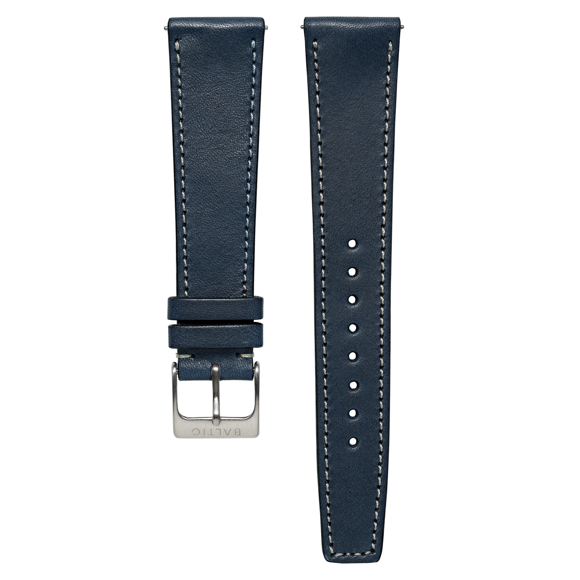 Baltic Stitched Strap - Light Blue Calf Skin