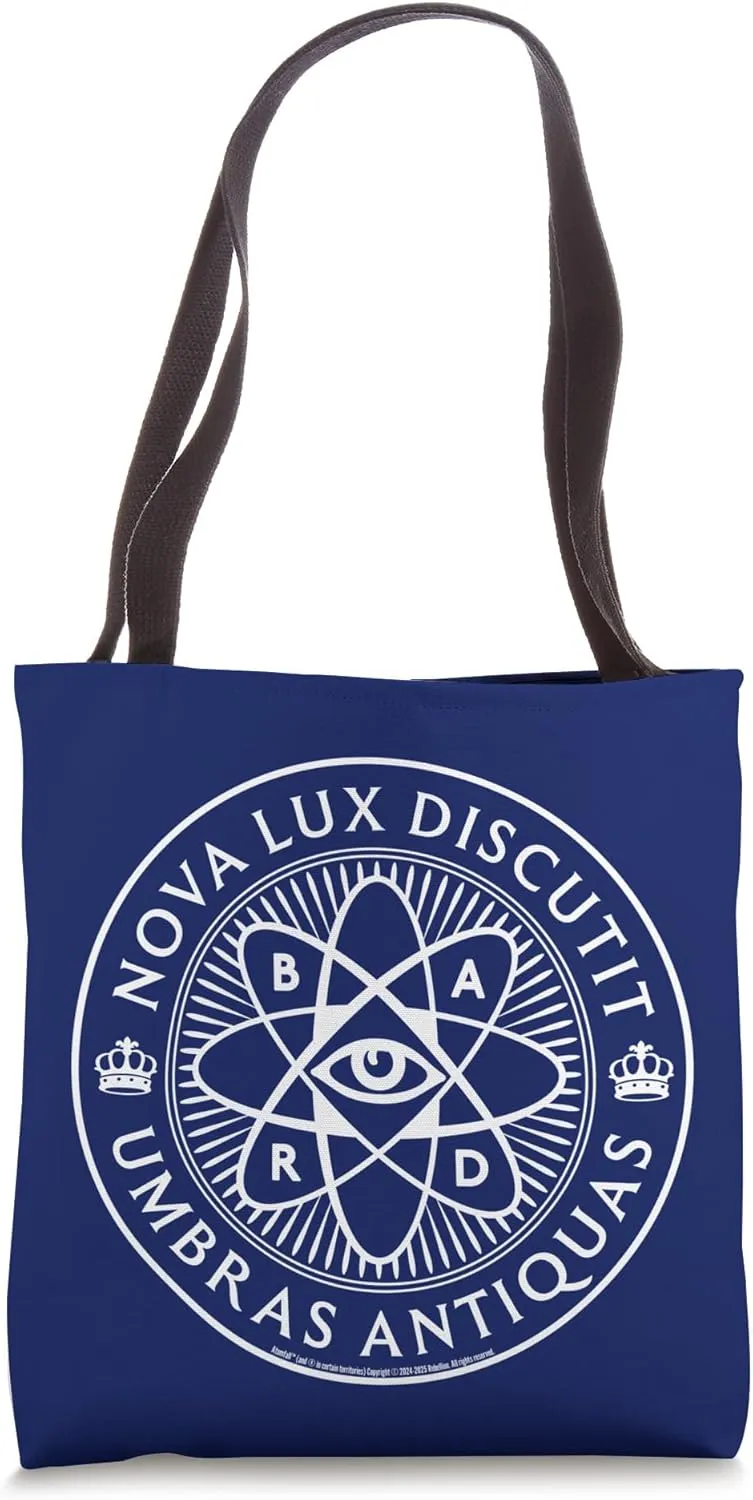 B.A.R.D. Atomic Eye Latin White Logo Tote Bag