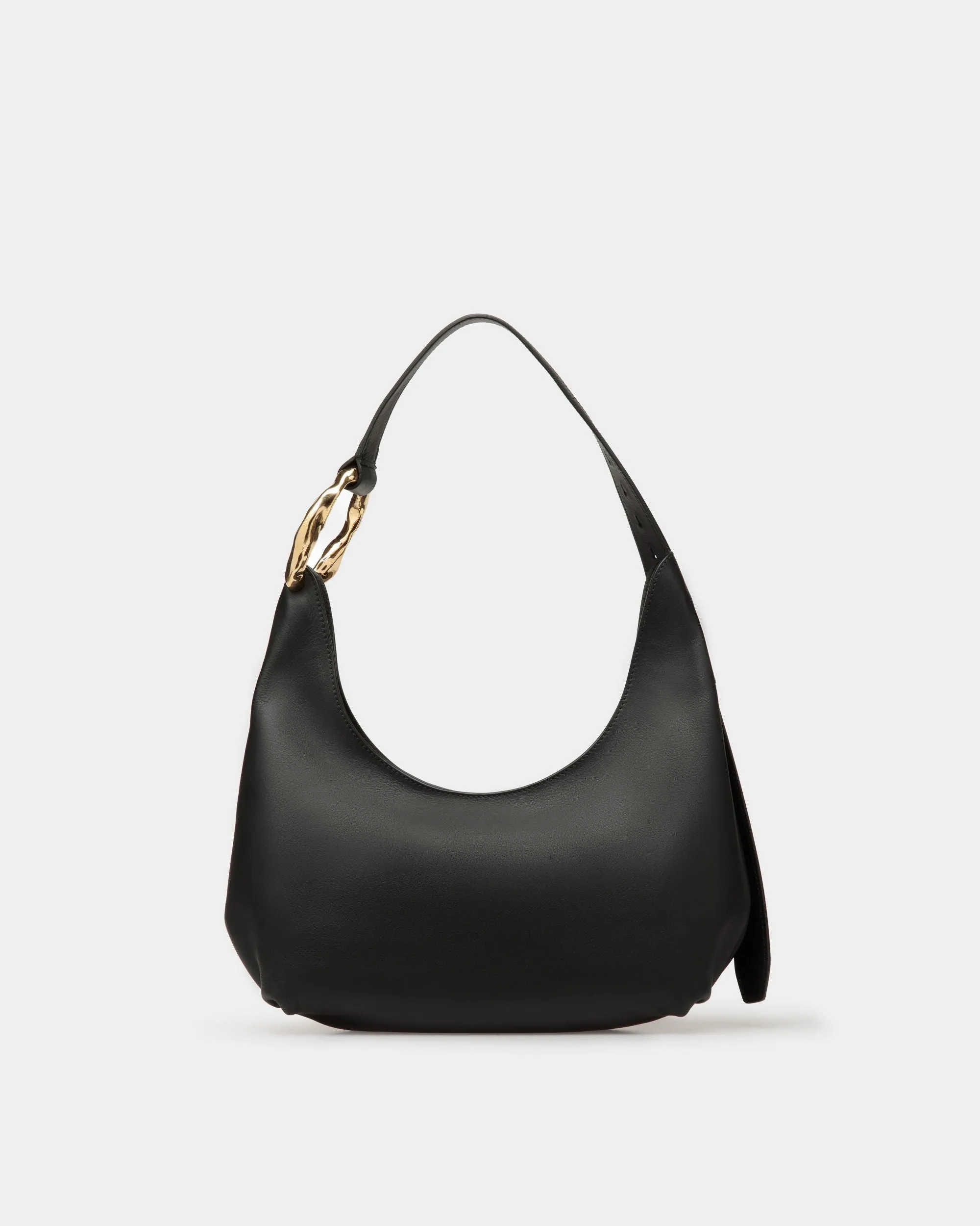 Baroque Hobo Bag In Black Leather