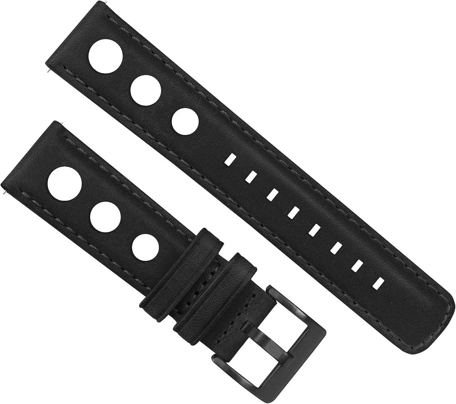 Barton Racing & Rally Horween Leather Straps with Integrated Quick Release Spring Bars - Standard Length fits Wrists 5" to 8"-18mm, 19mm, 20mm, 21mm, 22mm, 23mm & 24mm Watch Bands - Choose Strap Color & Width