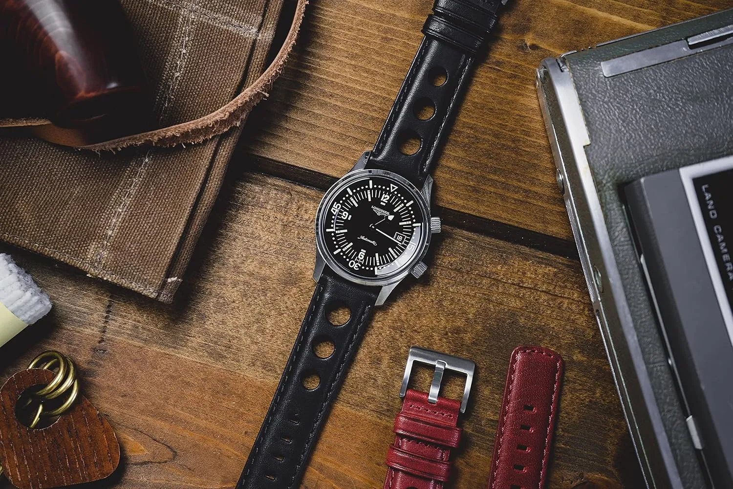 Barton Racing & Rally Horween Leather Straps with Integrated Quick Release Spring Bars - Standard Length fits Wrists 5" to 8"-18mm, 19mm, 20mm, 21mm, 22mm, 23mm & 24mm Watch Bands - Choose Strap Color & Width