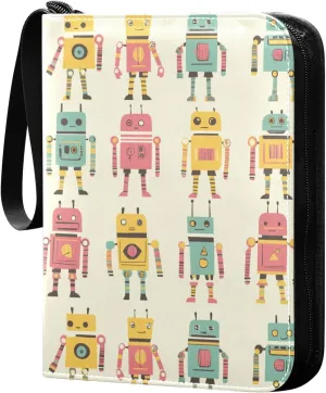 baseball card album card keepsake album with double sided removable sleeves collectors for 400 cards Simple Robots Cartoon