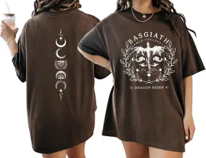 Basgiath War College Shirt - Fourth Wing Book Dragon Rider Rebecca 2 Sided T-Shirt