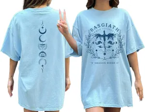 Basgiath War College Shirt - Fourth Wing Book Dragon Rider Rebecca 2 Sided T-Shirt