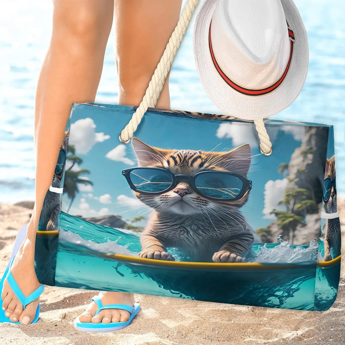 Beach Bags for Women Large Pool Beach Tote Reusable Grocery Shoulder Bag for Swim Travel Shopping Vacation Picnic