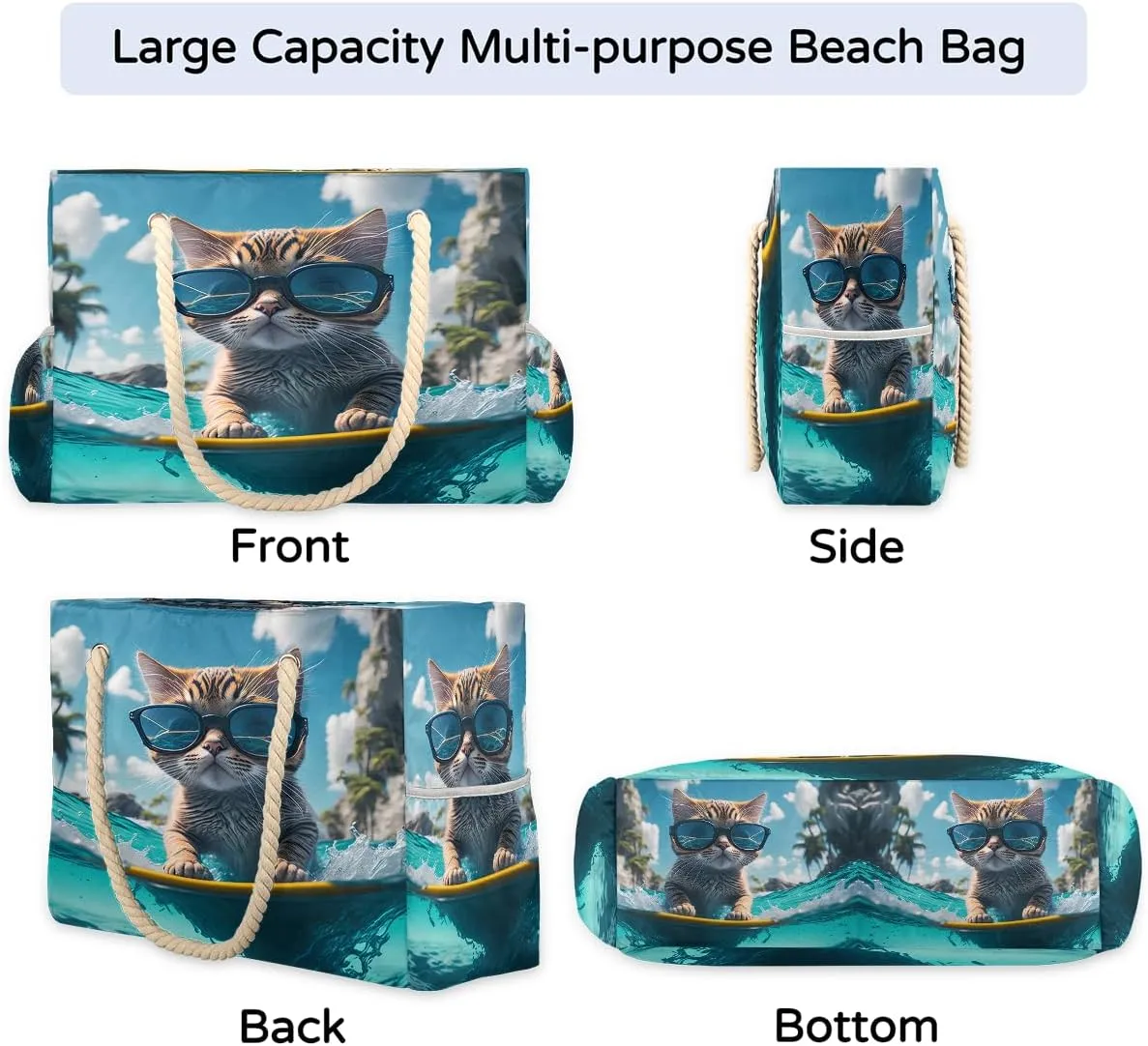 Beach Bags for Women Large Pool Beach Tote Reusable Grocery Shoulder Bag for Swim Travel Shopping Vacation Picnic