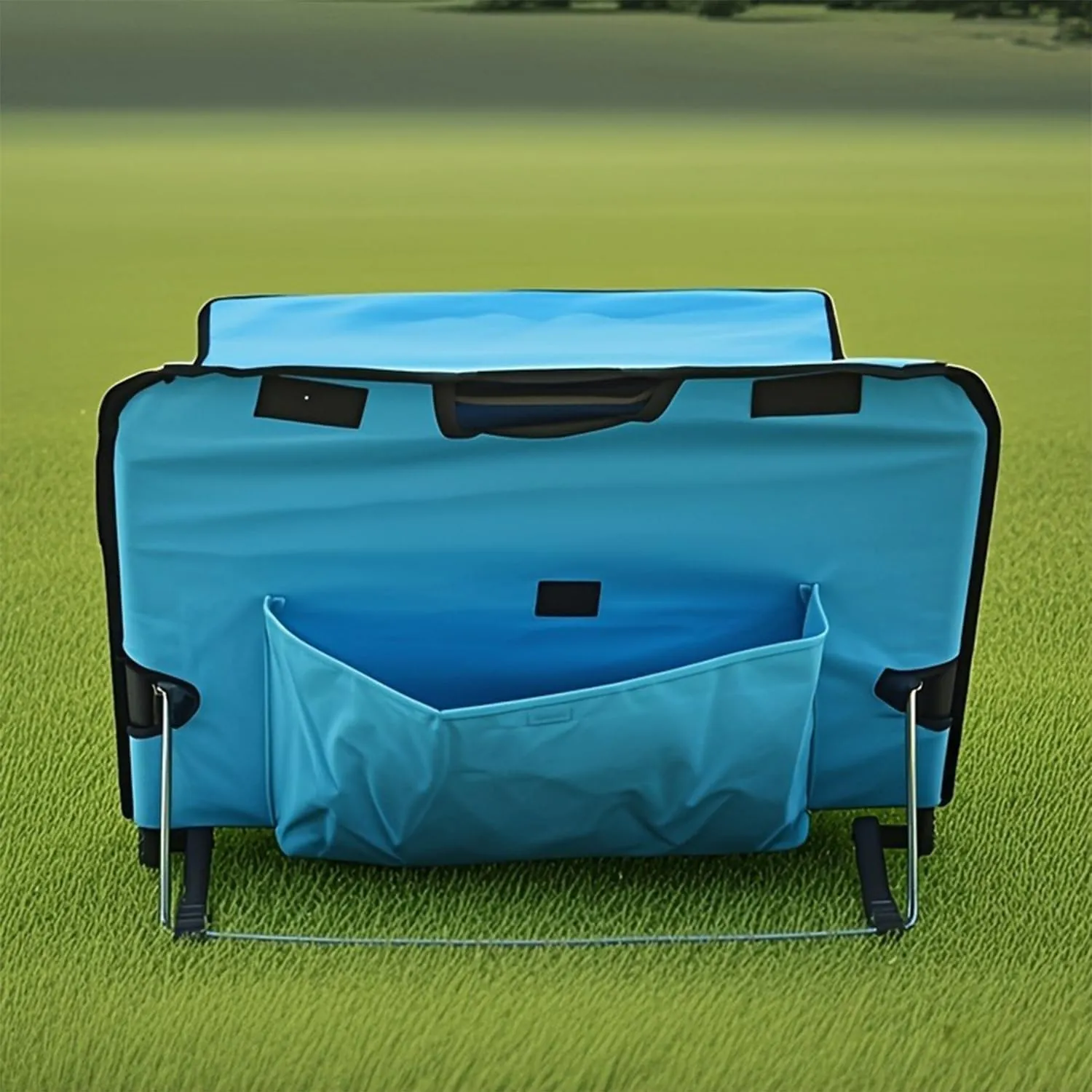 Beach Chairs for Adults, Portable Beach Mat, Folding Lounge Chairs with 5 Reclining Angles, for Sunbathing, Lounge Lightweight Backpack Camping, Blue