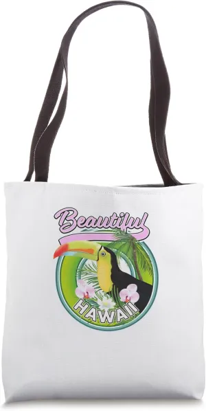 Beautiful Hawaii travel logo Tote Bag