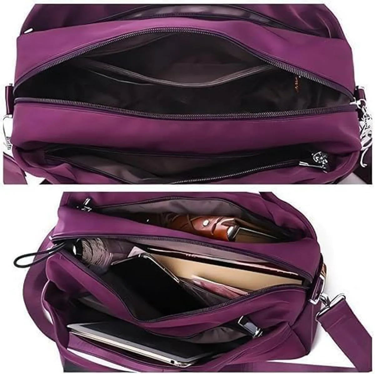 Beautifuldeer Anti Theft Handbag, Fashion Lightweight Messenger Bag, Waterproof Oxford Cloth Satchel, Zipper Multi-Layer