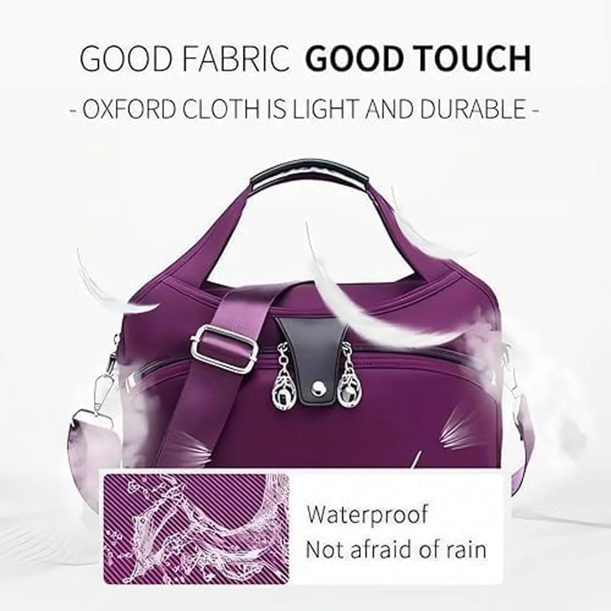 Beautifuldeer Anti Theft Handbag, Fashion Lightweight Messenger Bag, Waterproof Oxford Cloth Satchel, Zipper Multi-Layer
