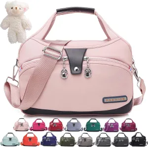 Beautifuldeer Anti Theft Handbag, Fashion Lightweight Messenger Bag, Waterproof Oxford Cloth Satchel, Zipper Multi-Layer