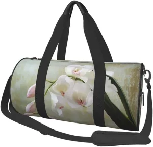 Bell orchid Printed Sports Gym Bag for Men Women Foldable Duffel Bag Carry On Weekender Bag for Travel Sports
