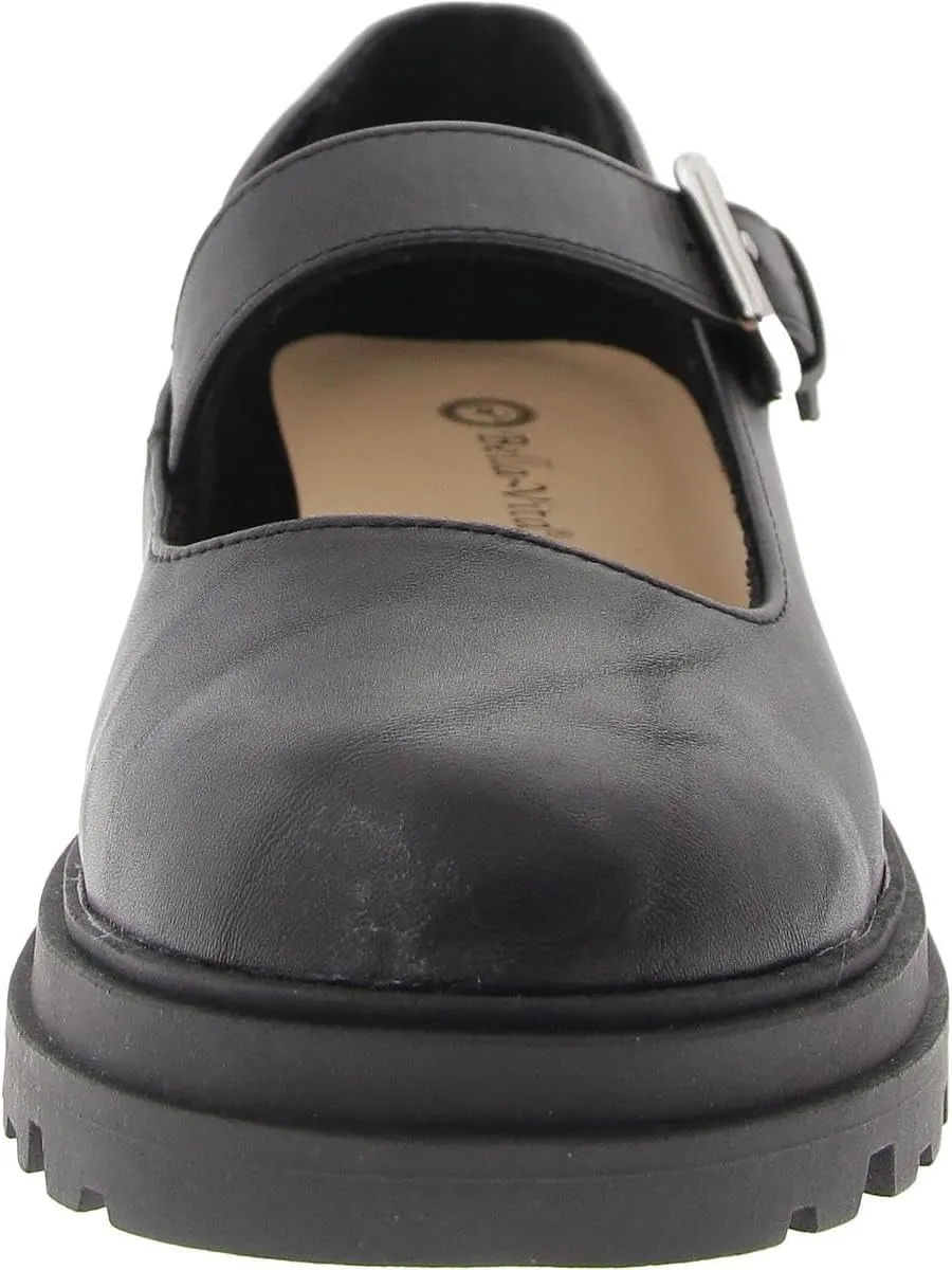 Bella Vita Womens Britt Buckle Faux Suede Mary Janes