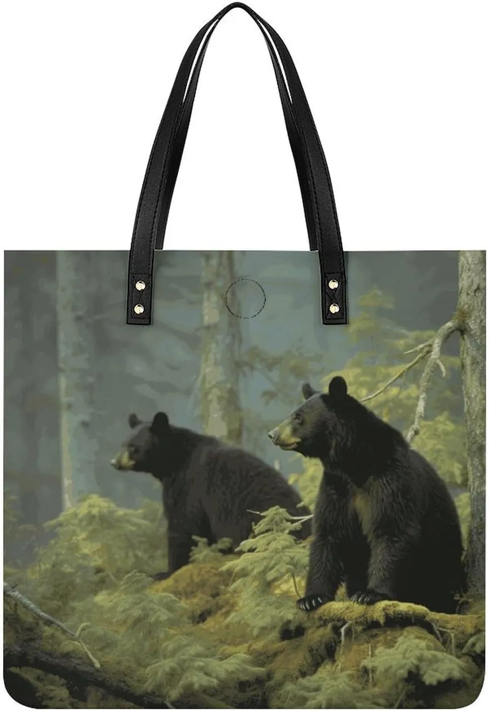 Black Bears Large Leather Handbags Women Fashion Handbag Multifunctional Travel Bag It Is A Great Gift for Mothers, Teachers, Friends, Bridesmaids