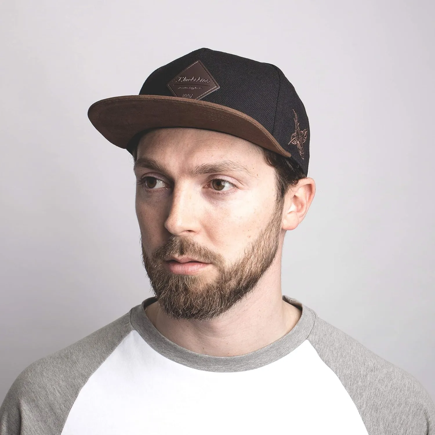 Blackskies Port Snapback Cap | Unisex Baseball Hat Cap Faux Suede Visor Suede