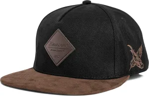 Blackskies Port Snapback Cap | Unisex Baseball Hat Cap Faux Suede Visor Suede
