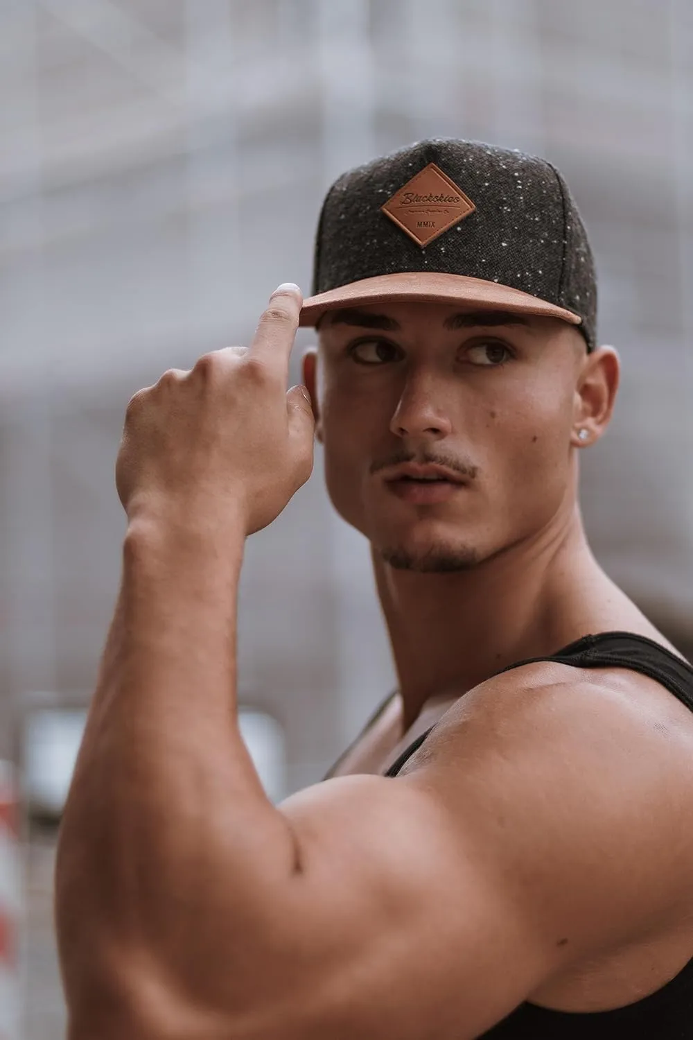 Blackskies Port Snapback Cap | Unisex Baseball Hat Cap Faux Suede Visor Suede