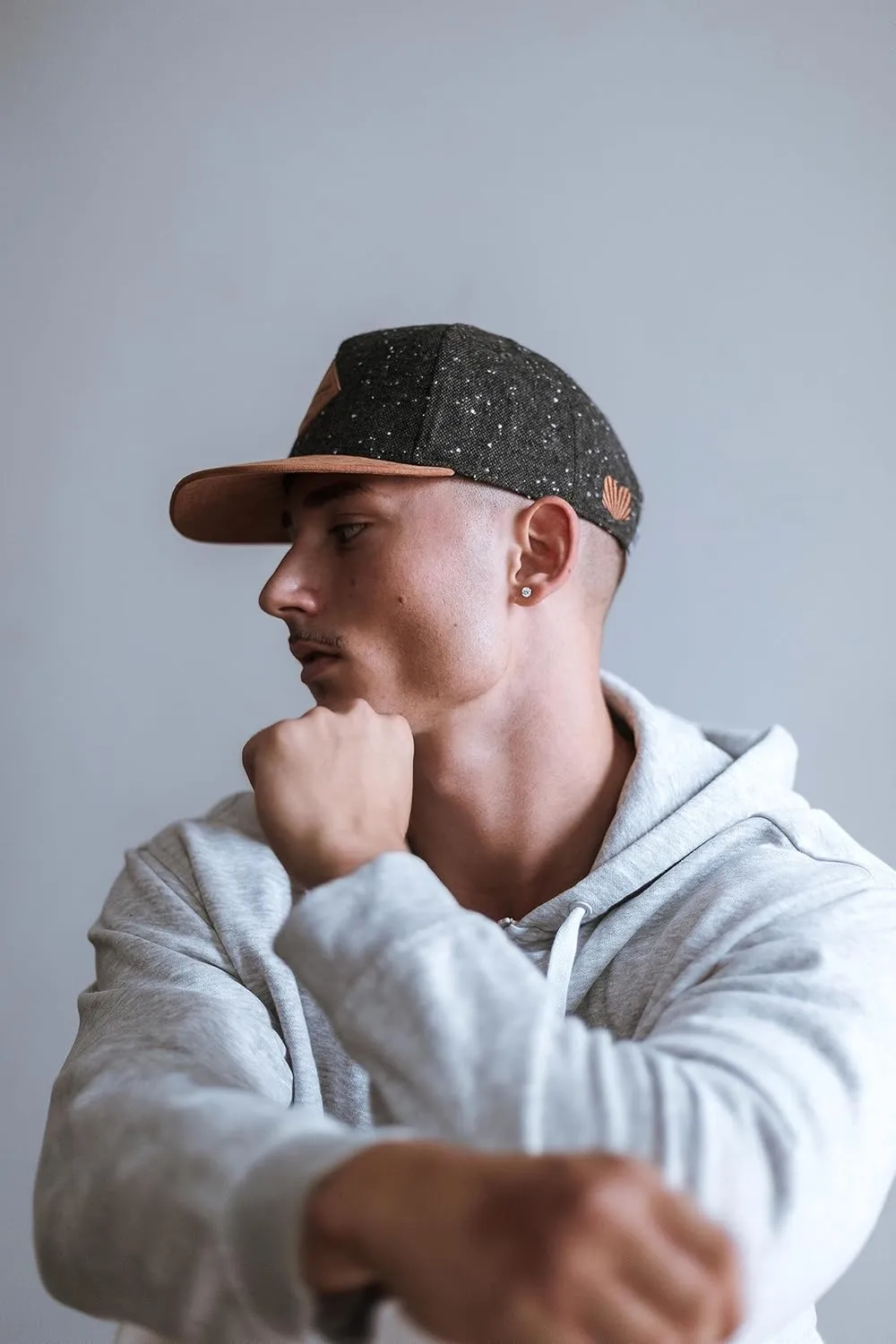Blackskies Port Snapback Cap | Unisex Baseball Hat Cap Faux Suede Visor Suede