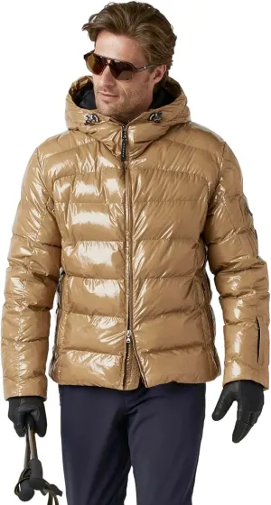 BOGNER MEN'S NEO LAQUE INSULATED SKI JACKET, CARAMEL, US 42 (EU 52)