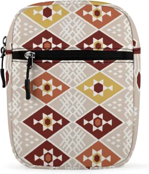 Boho Ethnic Distressed Vintage Small Satchel Bag Woven Texture Mini Purse Crossbody Messenger Bag for Men Women Shoulder CrossBody HandBag