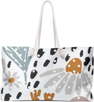 Boho-style, Weekender Bag, Multi-Colored Oversized Tote, Travel Duffle, Weekend Getaway Carry-On, Stylish Overnight Bag