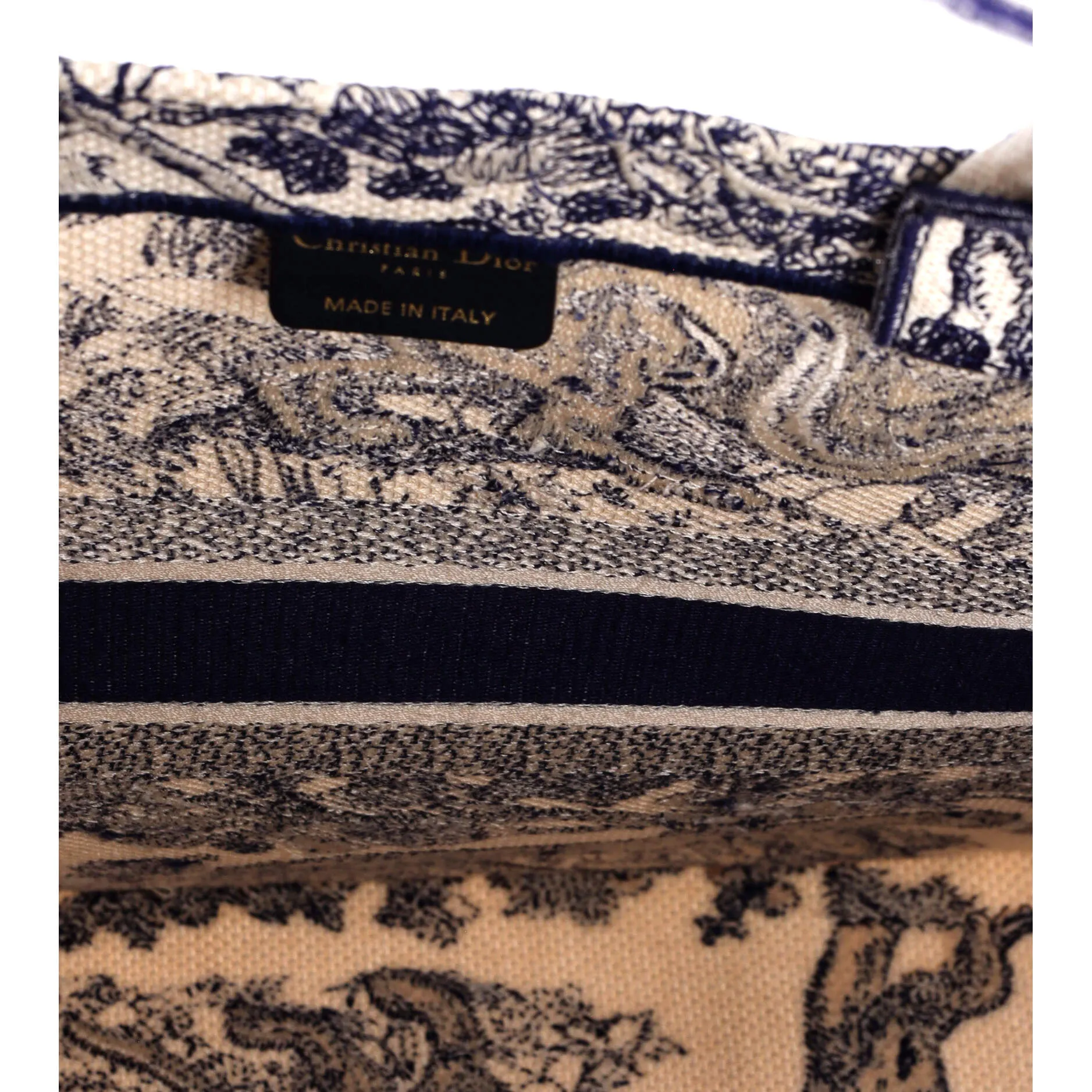 Book Tote Embroidered Canvas Large