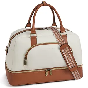 BOSTANTEN Weekender Leather Duffel Bag Carry On Large Tote