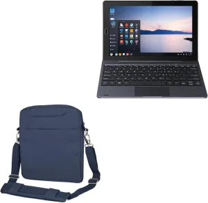 BoxWave Case Compatible with Onda Tablet Onda V10 Pro Tablet (10.1 in) - Encompass Urban Bag, Over Shoulder Messenger Straps Handle Bag Pockets - Navy