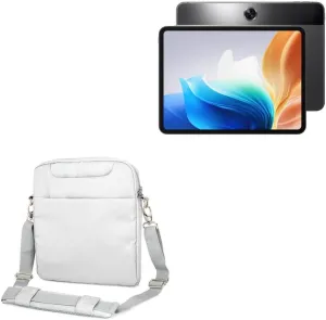 BoxWave Case Compatible with Oppo Pad Neo - Encompass Urban Bag, Over Shoulder Messenger Straps Handle Bag Pockets - Cool Grey