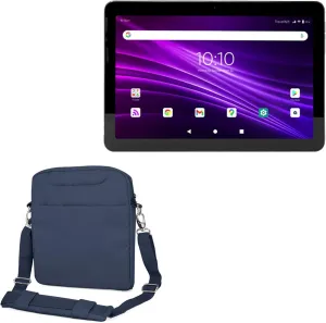 BoxWave Case Compatible with TravelWifi Sapphire Tablet - Encompass Urban Bag, Over Shoulder Messenger Straps Handle Bag Pockets - Navy