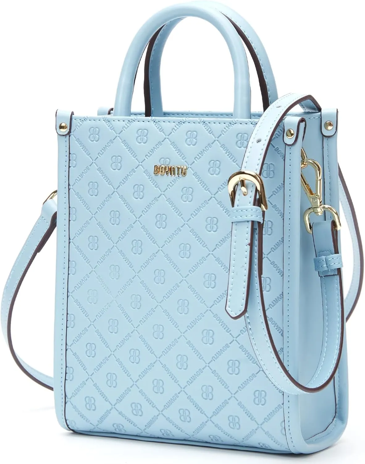 BOYATU Genuine Leather Tote for Women: Designer Top Handle Purse - Dressy Crossbody bag Small size