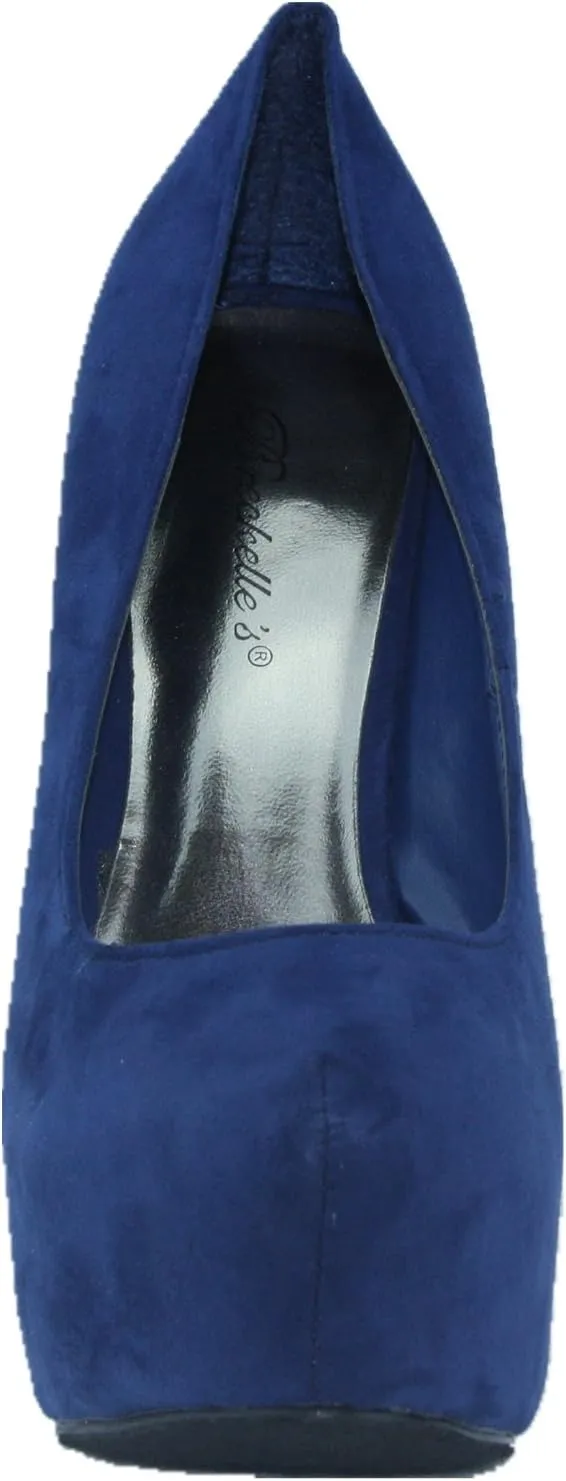 Breckelle's Women's Marisa-31 Slip on Almond Toe Stiletto High Heel Platform Pumps