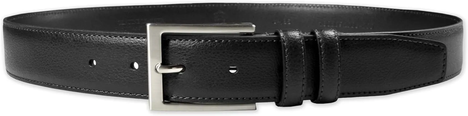 Brooks Brothers Mens Made in USA Genuine Leather Rectangular Buckle Belt,