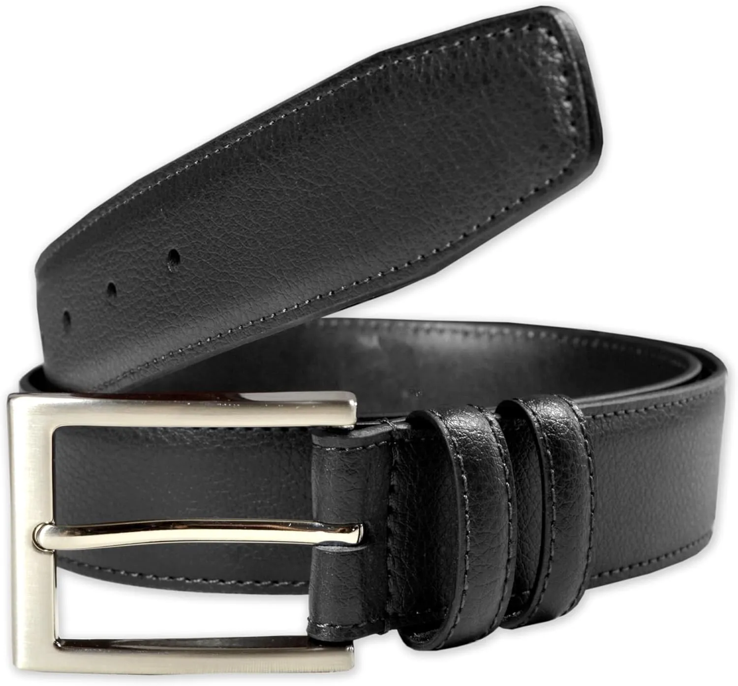 Brooks Brothers Mens Made in USA Genuine Leather Rectangular Buckle Belt,