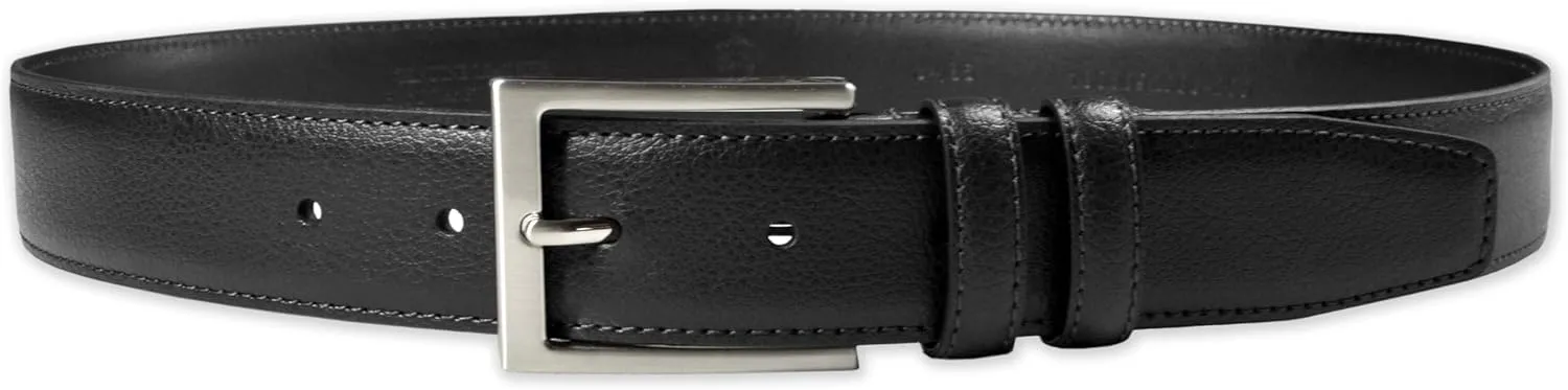 Brooks Brothers Mens Made in USA Genuine Leather Rectangular Buckle Belt,