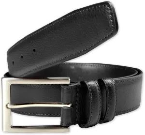 Brooks Brothers Mens Made in USA Genuine Leather Rectangular Buckle Belt,