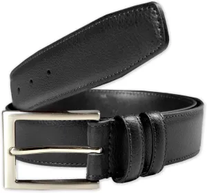 Brooks Brothers Mens Made in USA Genuine Leather Rectangular Buckle Belt,