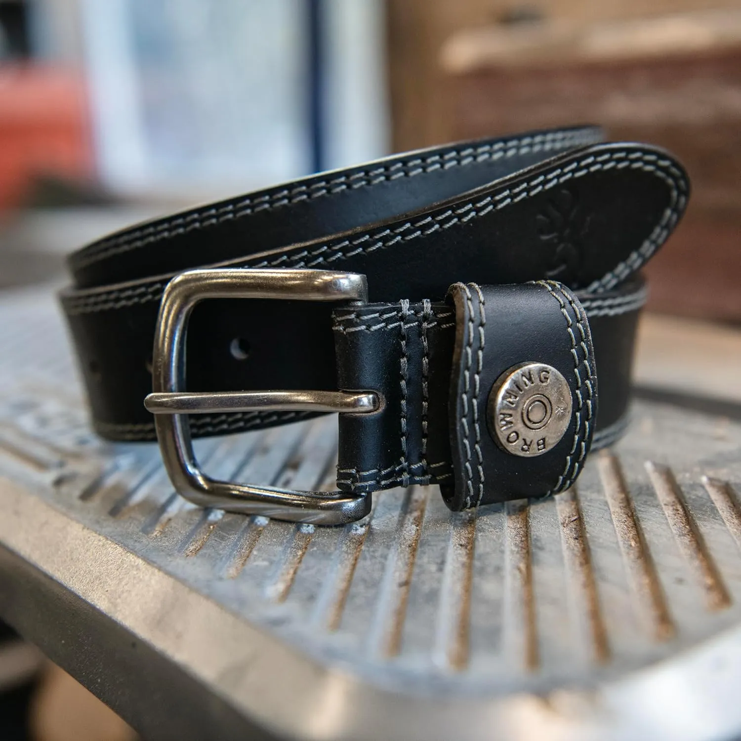 Browning Men's Rugged Leather Casual Belts
